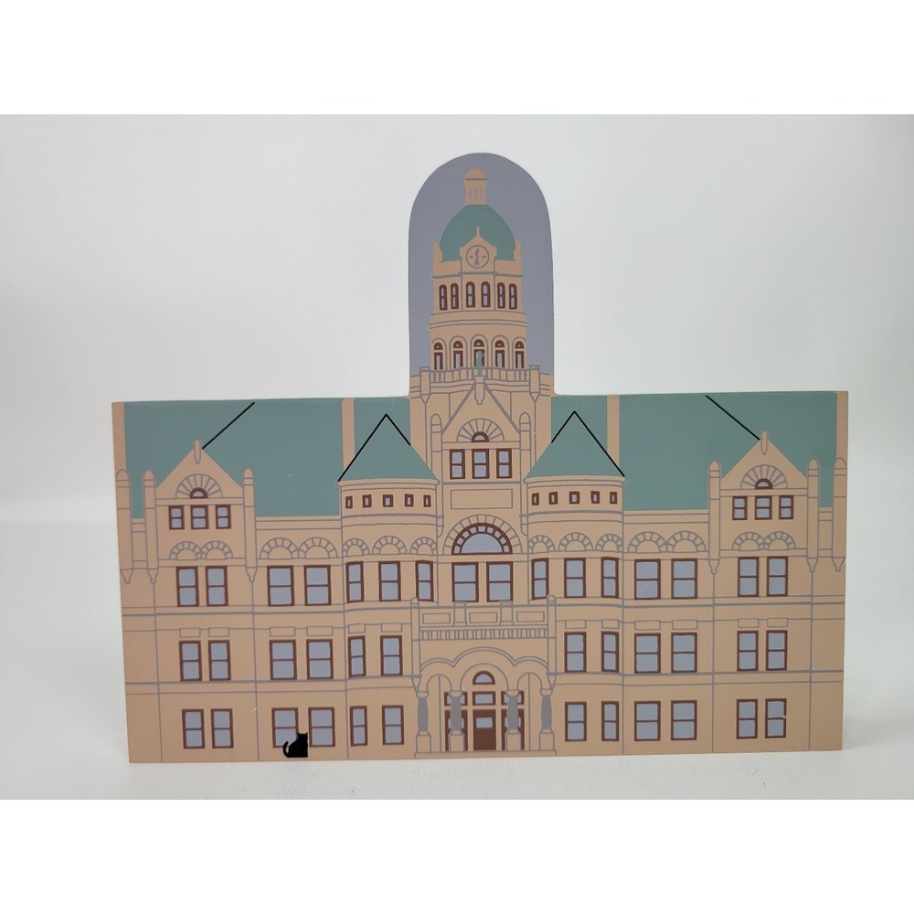 Cat's Meow Trumbull County Courthouse Warren Ohio House Collectible‎ 1992 Wood